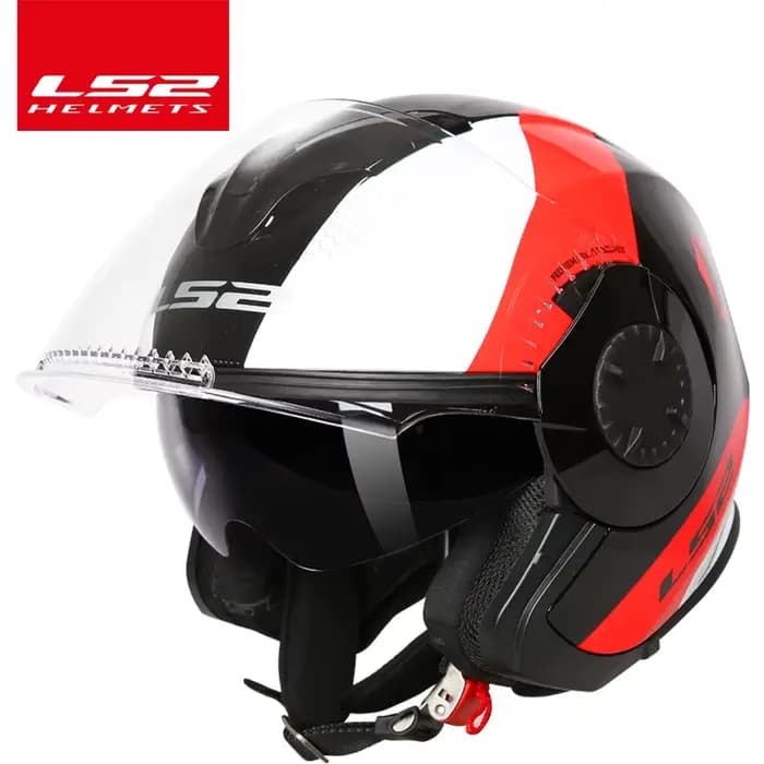 Casque de moto ouvert LS2 Verso Vintage