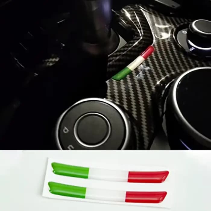 Autocollants drapeau italien pour Alfa Romeo Giulia Stelvio 159 Giulietta Mito