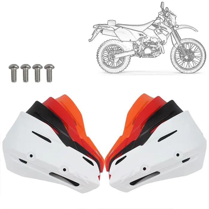 Protège-mains de moto avec pièces légères