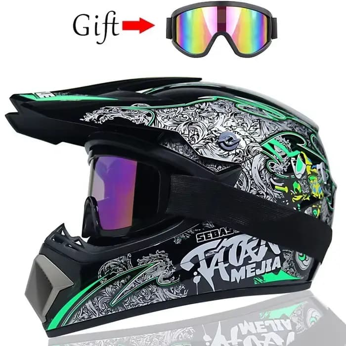 Casques de moto avec couverture complète visage