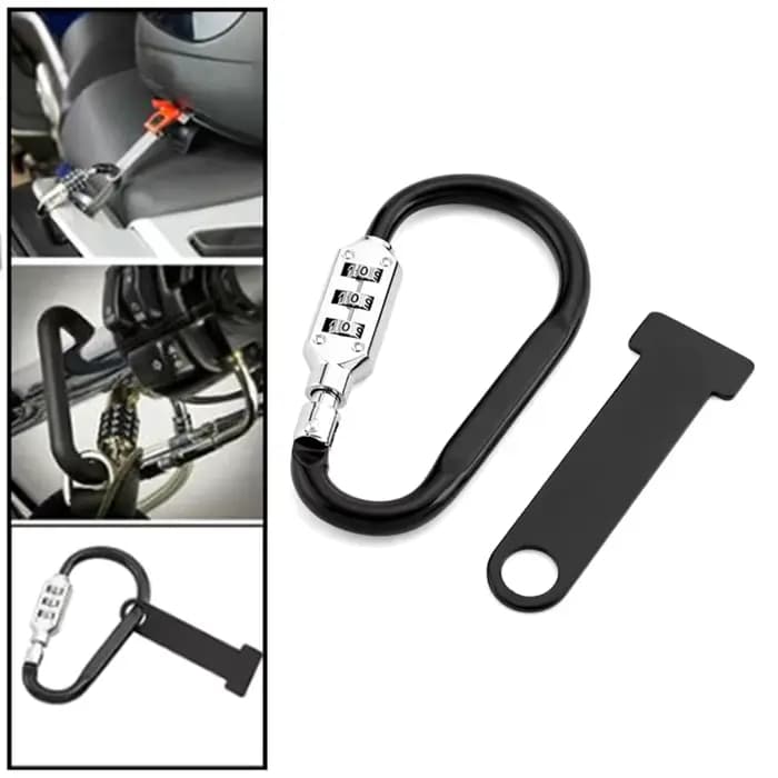 Boucle de verrouillage pour casque de moto et Scooter
