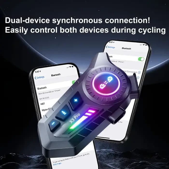 Casque de moto X3 Pro avec casque Bluetooth BT6.0
