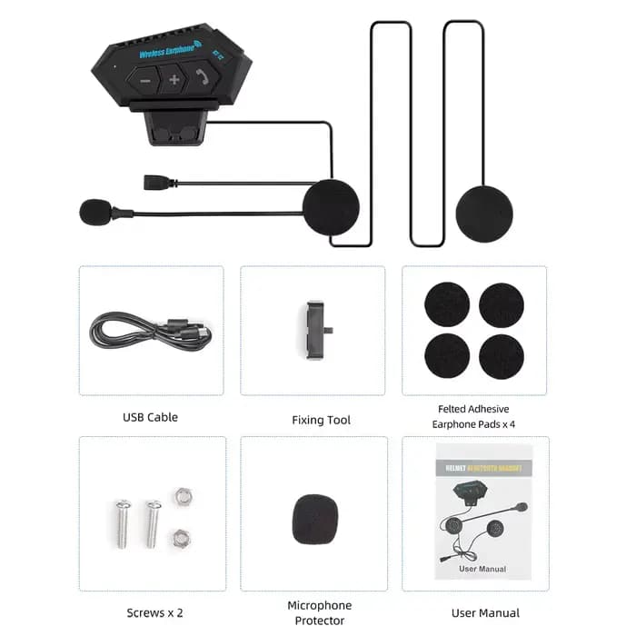 Casque de moto Bluetooth sans fil