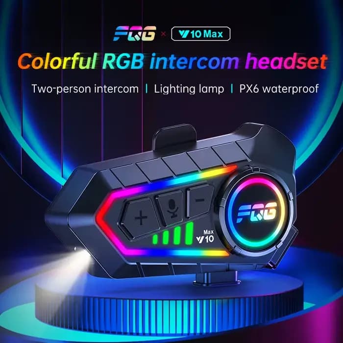 Y10 Max casque de moto Bluetooth 6.0 interphone CVC + DSP double réduction intelligente du bruitInter Comunicador
