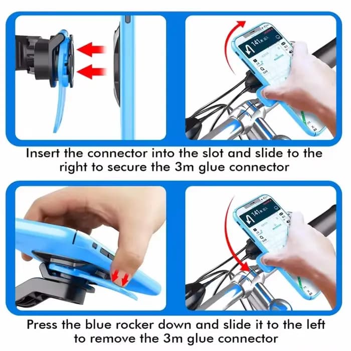 Support de téléphone pour guidon de moto 360 °