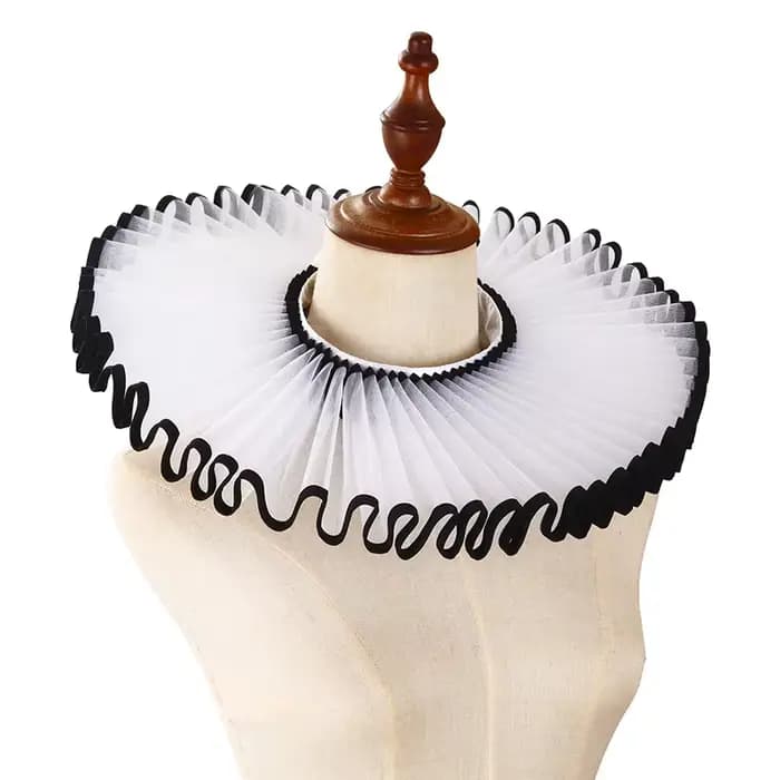 Accessoires de Cosplay de fête de carnaval d'halloween, accessoires de spectacle sur scène de col rétro d'arts littéraires nobles du moyen âge