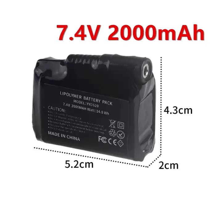 Batterie de rechange pour gants chauffants 7.4V 2000mAh 2S
