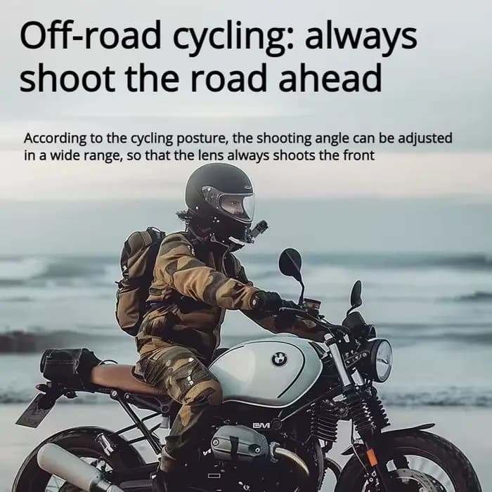Clip sur casque mentonnière Gopro caméra de sport en plein air première personne moto équitation