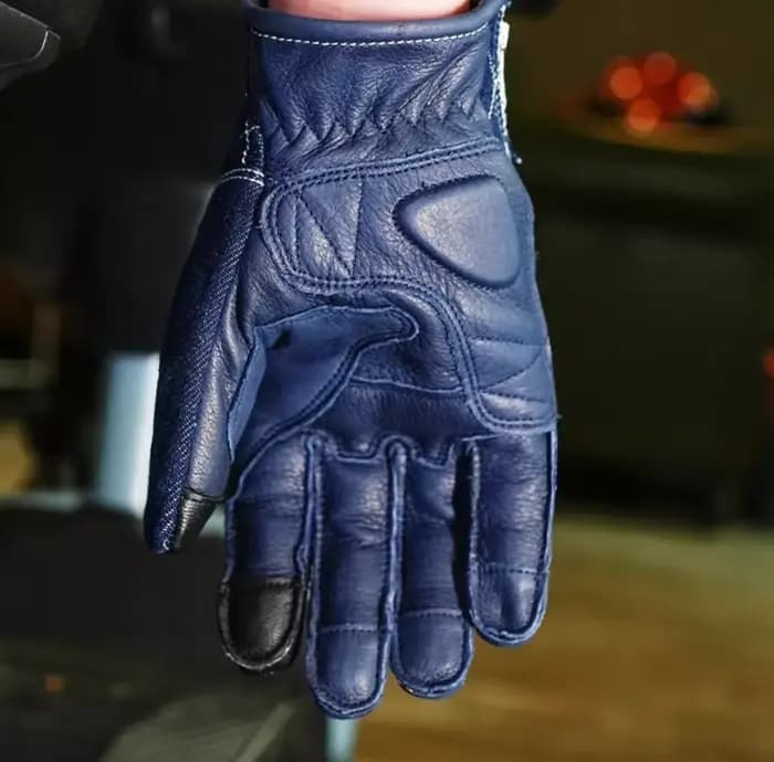 Gants de moto vintage Uglybros en cuir véritable
