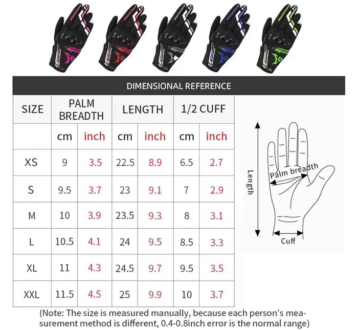 Gants de moto d’été, gants de conduite respirants