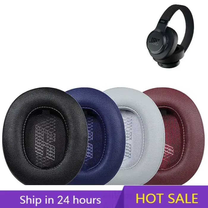 Coussinets d'oreille de remplacement en cuir protéiné, en mousse à mémoire de forme, compatibles avec JBL Live 500 BT, sans fil