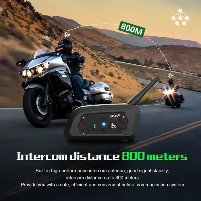 Casque de moto EJEAS V6 PRO+ avec interphone Bluetooth