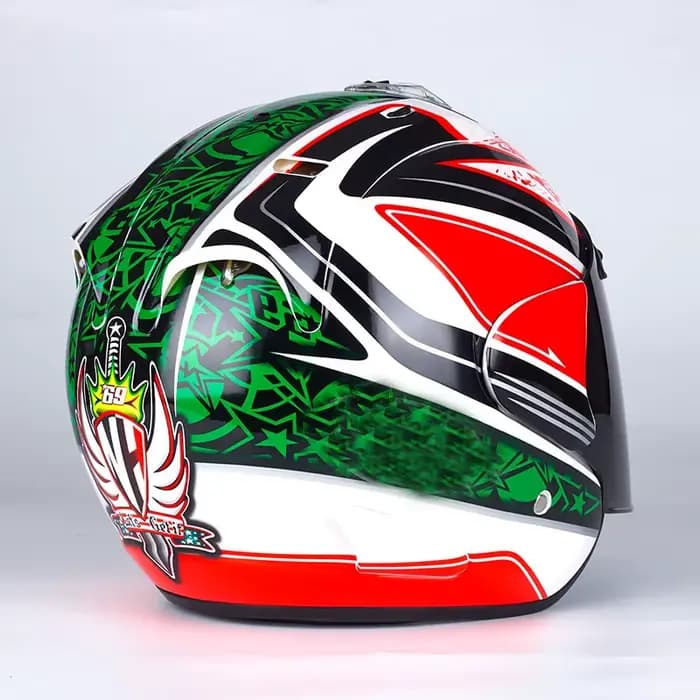 Hommes et femmes moto tout-terrain Casque d'été épée verte demi