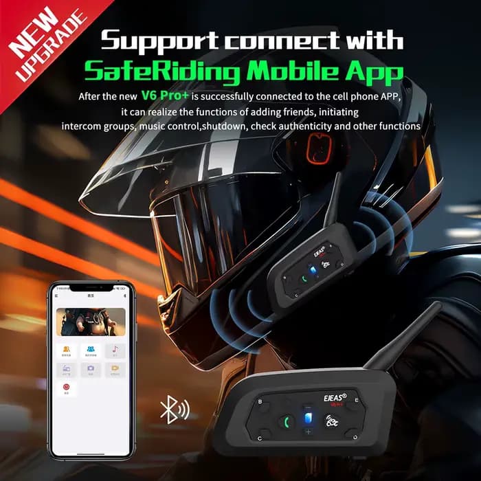 EGuitar-Oreillette Bluetooth 1200 pour Casque de Moto