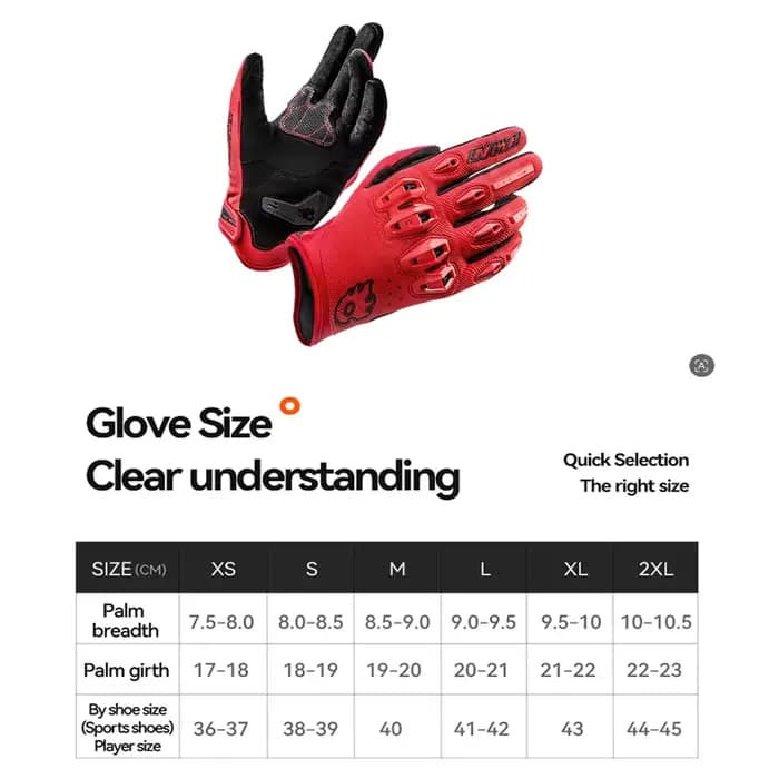 Gants de moto certifiés CE maille Textile ventilé