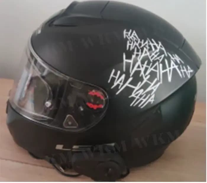 HAHAHA – autocollant pour casque de moto