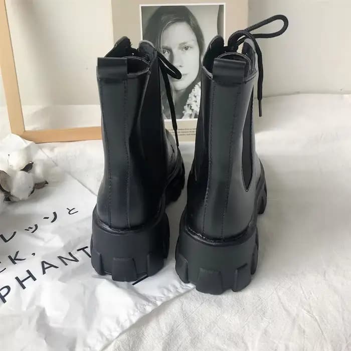 Bottes à Baril Court en Cuir pour Femme