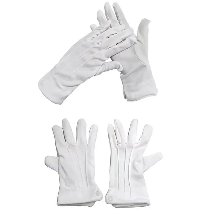1 paire de gants en coton blanc pour adultes, gants formels blancs pour hommes, garde de smoking, défilé, robe d'inspection du père noël, gants de travail bon marché 2026
