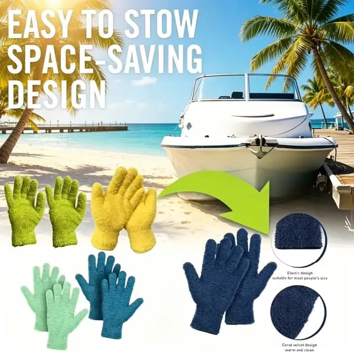 Gants de nettoyage en microfibre