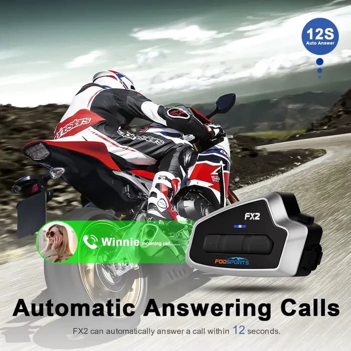 Fodsports FX2 Interphone casque de Moto