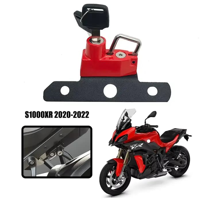 Verrou de sécurité antivol pour casque de moto avec 2 clés, pour BMW S1000R S1000RR S1000XR HP4 2020 – 2022