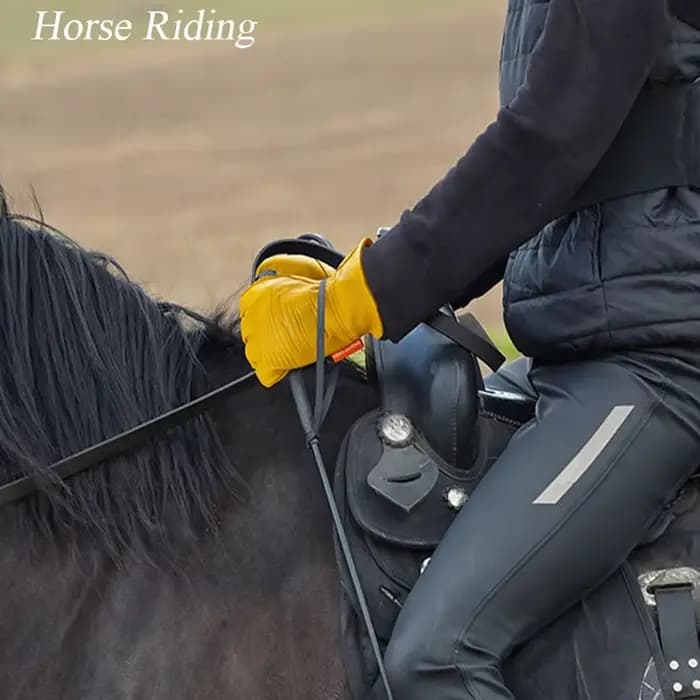 Gants de moto et de vélo rétro en peau de mouton pour hommes