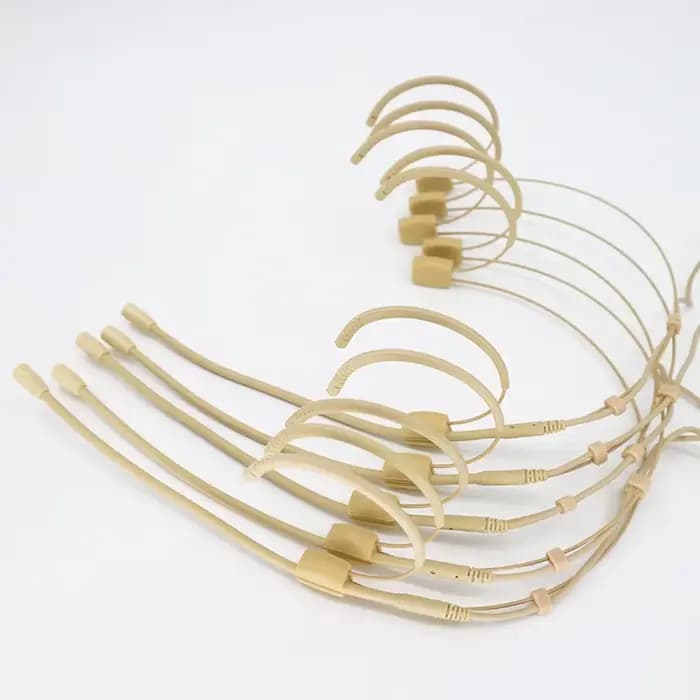 Microphone à condensateur pour casque professionnel, 5 pièces, pour transmetteur sans fil Sennheiser Body-Pack, prise de verrouillage à vis 3.5mm
