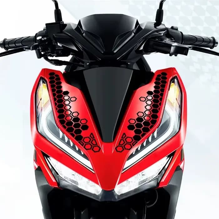Autocollants réfléchissants créatifs en forme de nid d'abeille pour moto