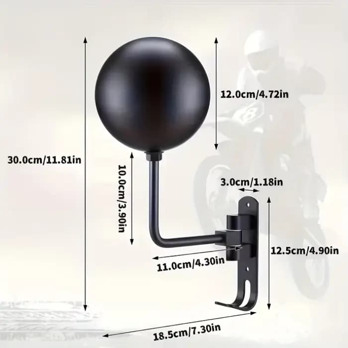 Support de casque de moto pivotant à 180° ° Étagère murale