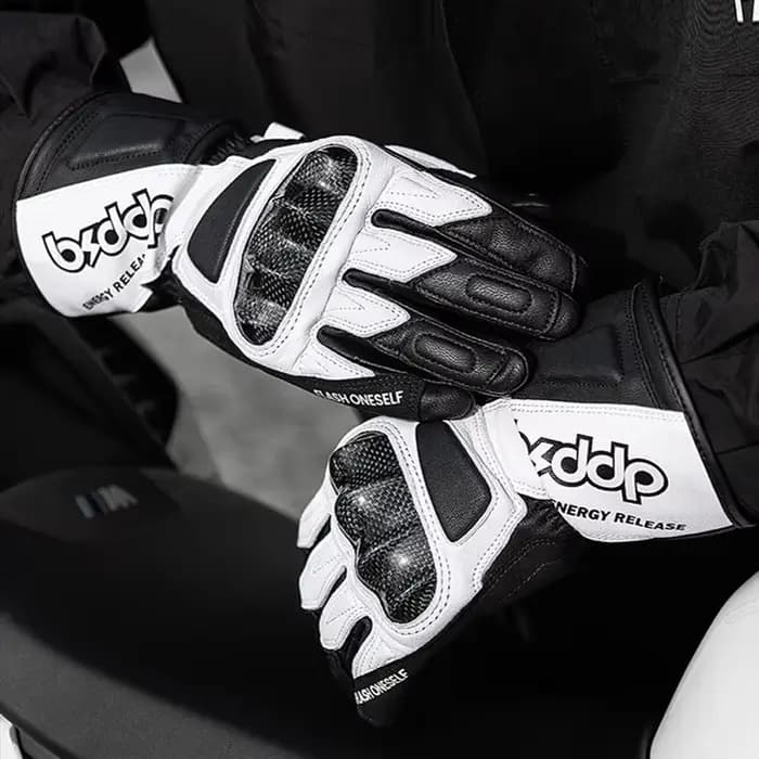 Gants de moto en cuir rétro