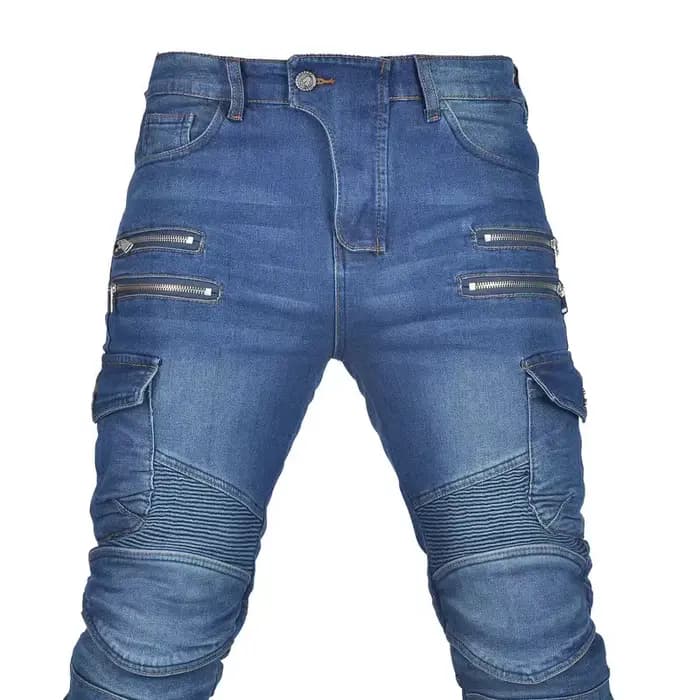 Nouveau pantalon d'équitation à fermeture éclair en Kevlar pour Moto