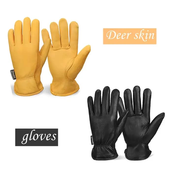 Gants thermiques en cuir de moto pour hommes et femmes