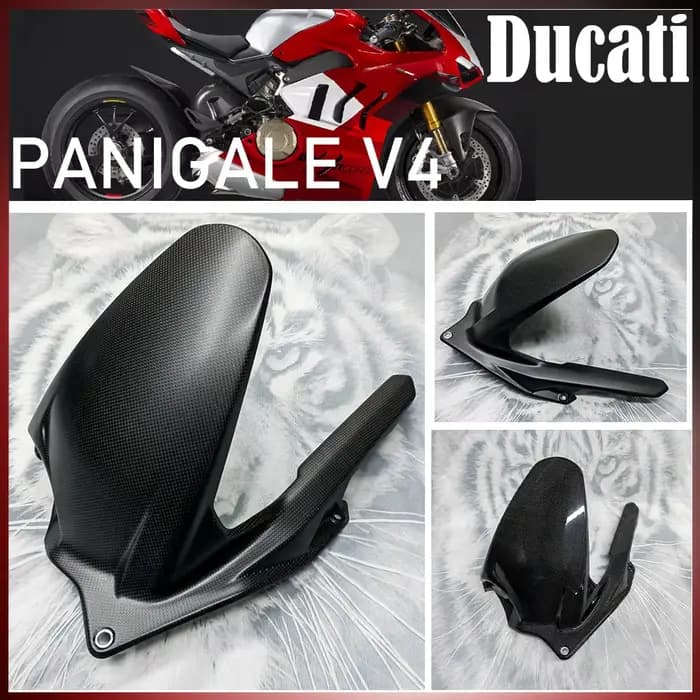25 pour Ducati Panigale V4 V4S V4R 2025 Hugger arrière en Fiber de carbone avec garde-chaîne garde-boue accessoires mats/brillants