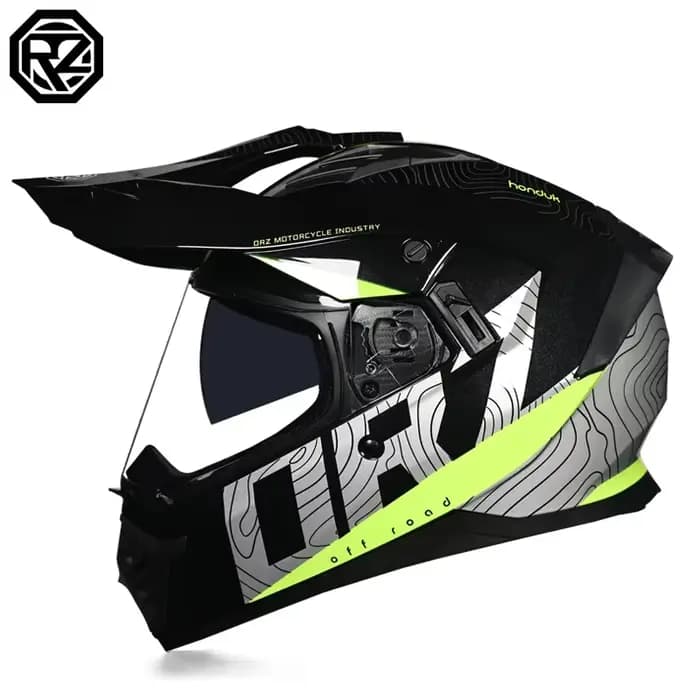 Casque de moto tout-terrain ORZ avec visière