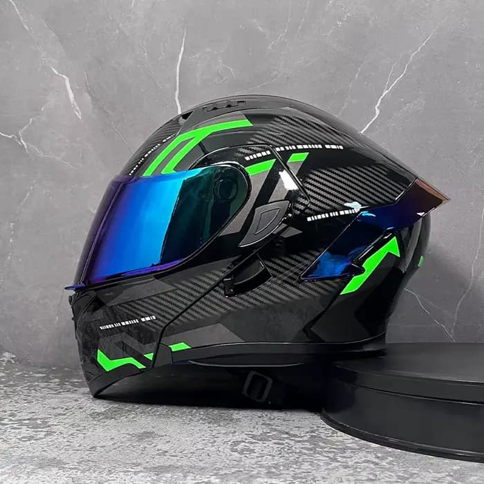 D'expériences de moto à double visière