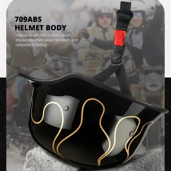 Casque De Moto rétro Certification sécurité Capacete