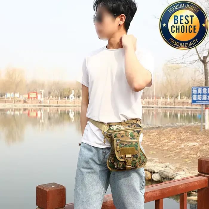 Nouveau sac de jambe de moto Camouflage sac de taille étanche en plein air multifonctionnel voyage randonnée Portable
