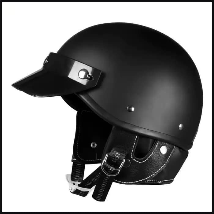 Demi-casque de moto unisexe rétro personnalisé pour garçons et filles