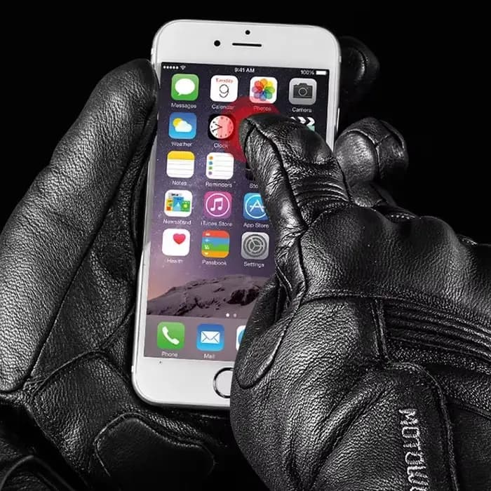 Gants de moto en cuir véritable pour Homme