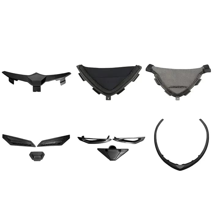 Accessoires de casque de moto : Protection nasale et pièces de ventilation (aérations supérieures et inférieures) – Kit