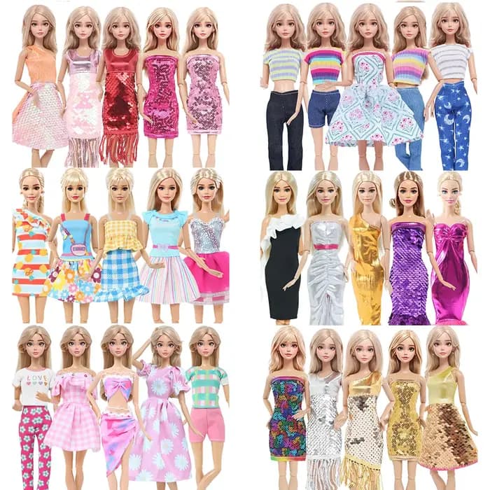 Tenue de poupée tendance 11,8'' style mixte, robe de mariée colorée, t-shirt, pantalon, accessoires DIY, vêtements pour poupée jouet 11,5''