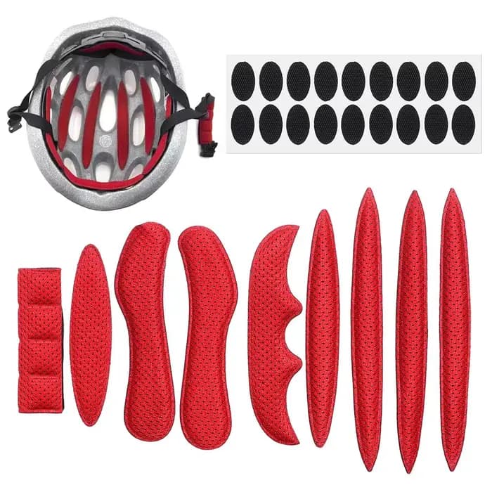 27 pièces/ensemble Kits de rembourrage de casque scellé éponge remplacement moto vélo cyclisme universel mousse tampons ensemble