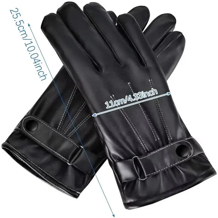 Gants en cuir noir Tolex