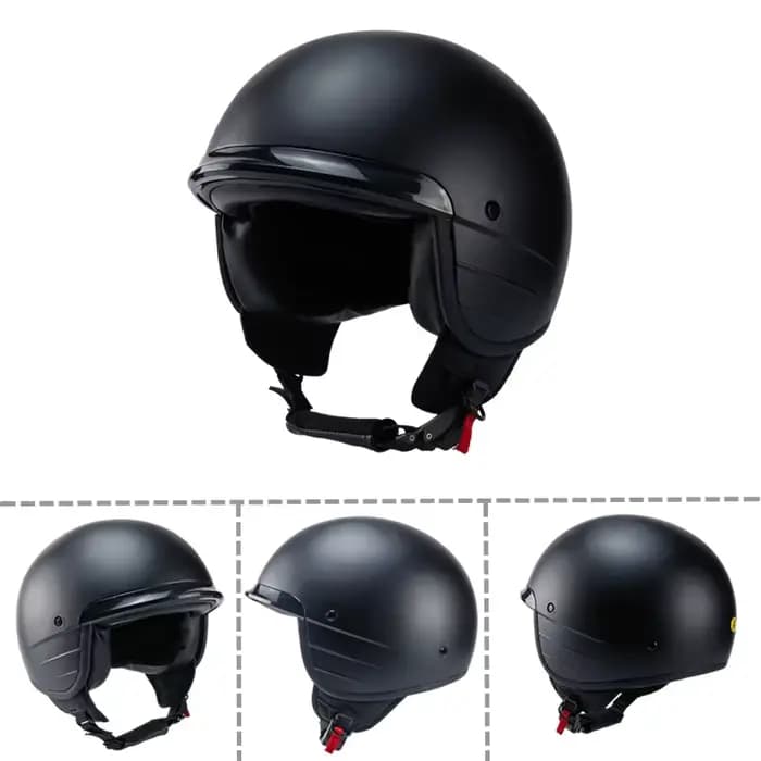1 casque rétro 3/4 pièces