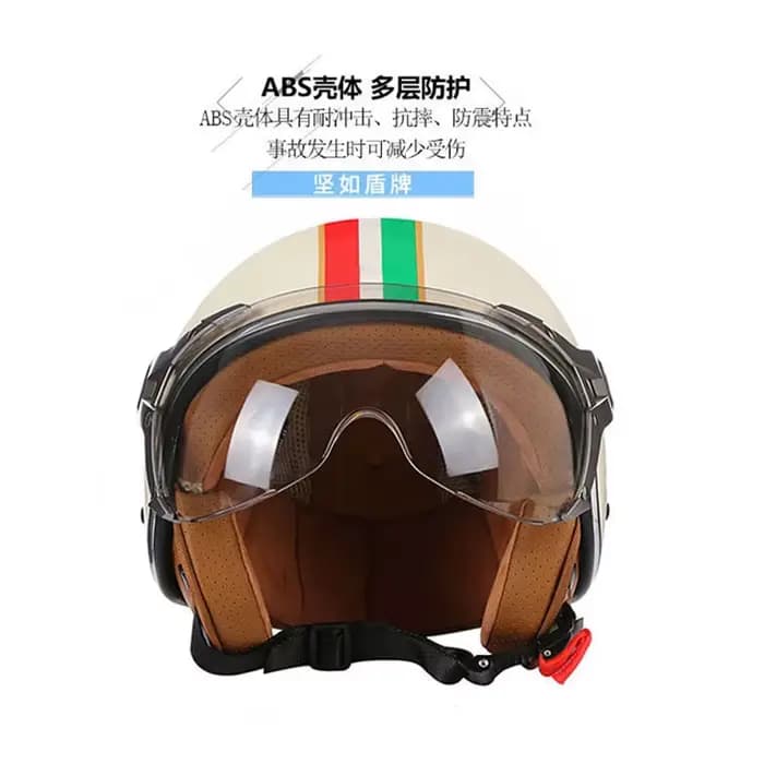 3/4 Casque De Moto visage ouvert DOT approuvé rétro Chopper Vintage