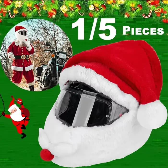 Housse de casque de moto du père noël