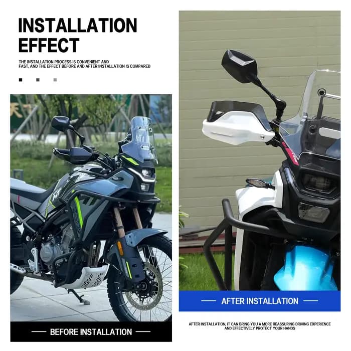 Accessoires moto 2025 2026 Voge 800 Rally : Protège-mains avec support de fixation
