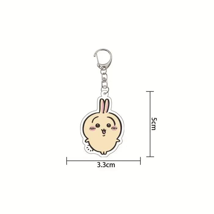 Porte-clés Kawaii Usagi Chiikawa en acrylique, pendentif de dessin animé mignon, breloque de sac, porte-clés pour filles, adolescentes, accessoire de sac à dos, cadeau