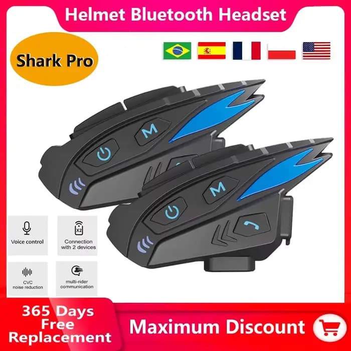 Shark Pro casque de moto Bluetooth interphone
