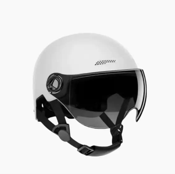 Casque de moto ouvert avec visière